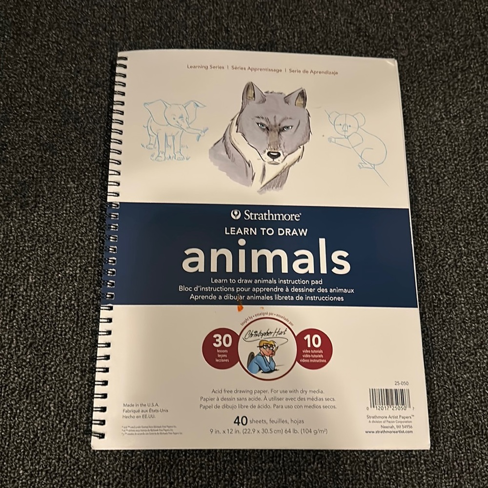 Strathmore 40pg Learn to Draw Animals Instruction Pad